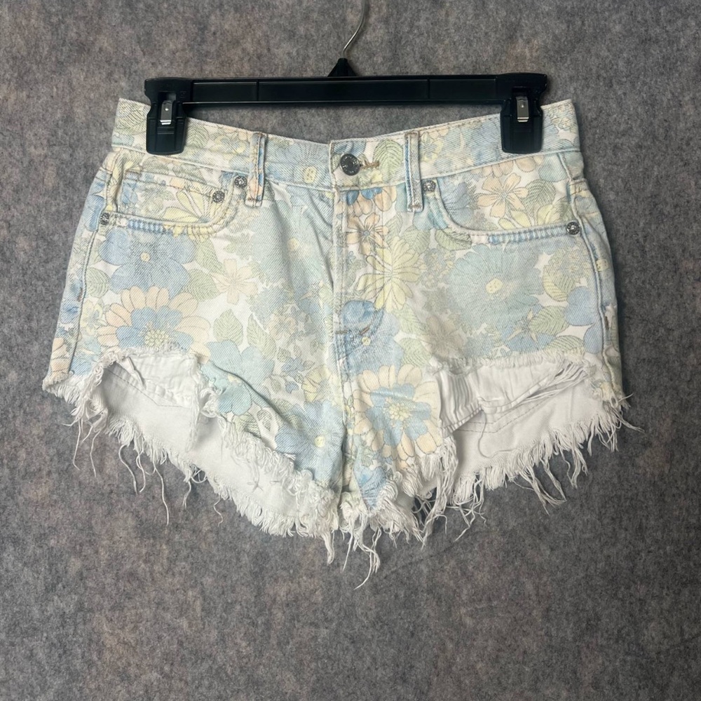 WE THE FREE by Free People Women Size 24 Printed Loving Good Vibrations‎ Shorts